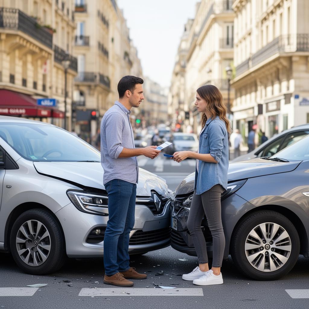 Zwei Autos nach Unfall